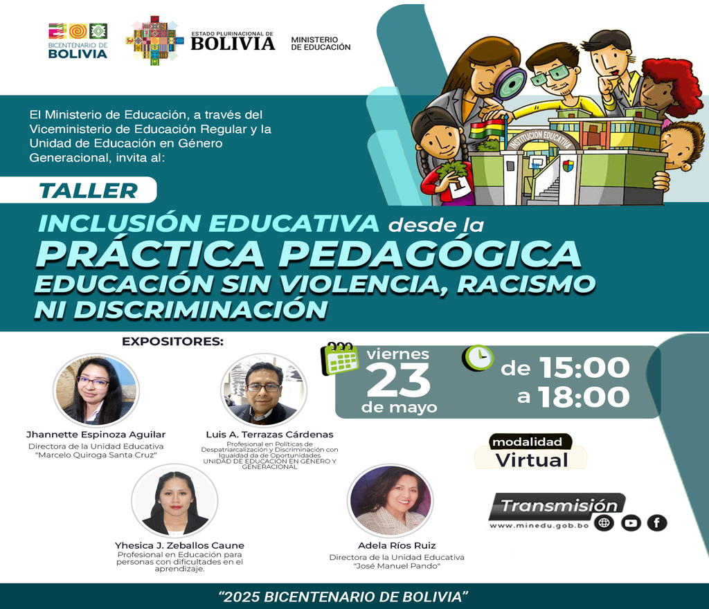 INCLUSIÓN EDUCATIVA DESDE LA PRÁCTICA PEDAGÓGICA EDUCACIÓN SIN VIOLENCIA, RACISMO NI DISCRIMINACIÓN